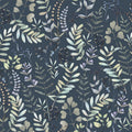 Olivia Botanical Wallpaper - Navy pattern