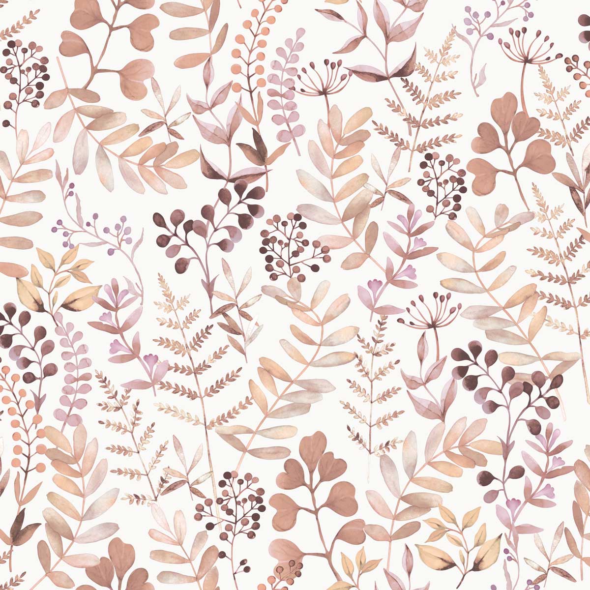 Olivia Botanical Wallpaper - Pink pattern