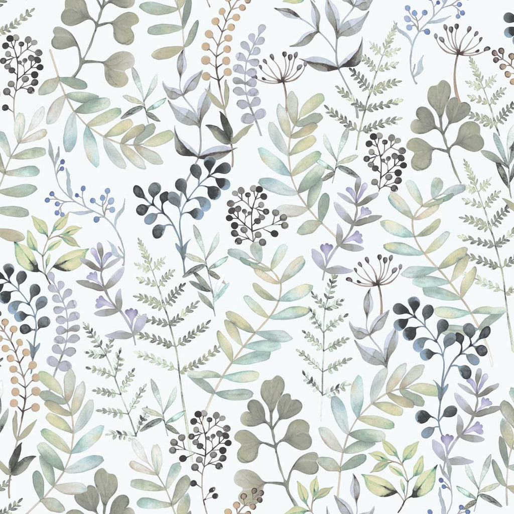 Olivia Botanical Wallpaper - Green pattern