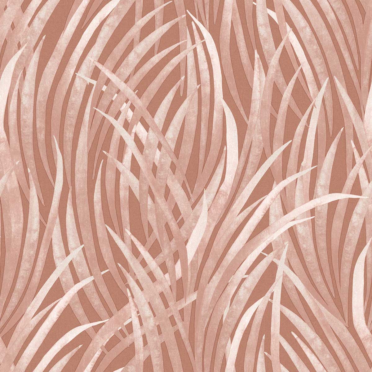 Adelia Tall Grass Wallpaper - Terracotta pattern