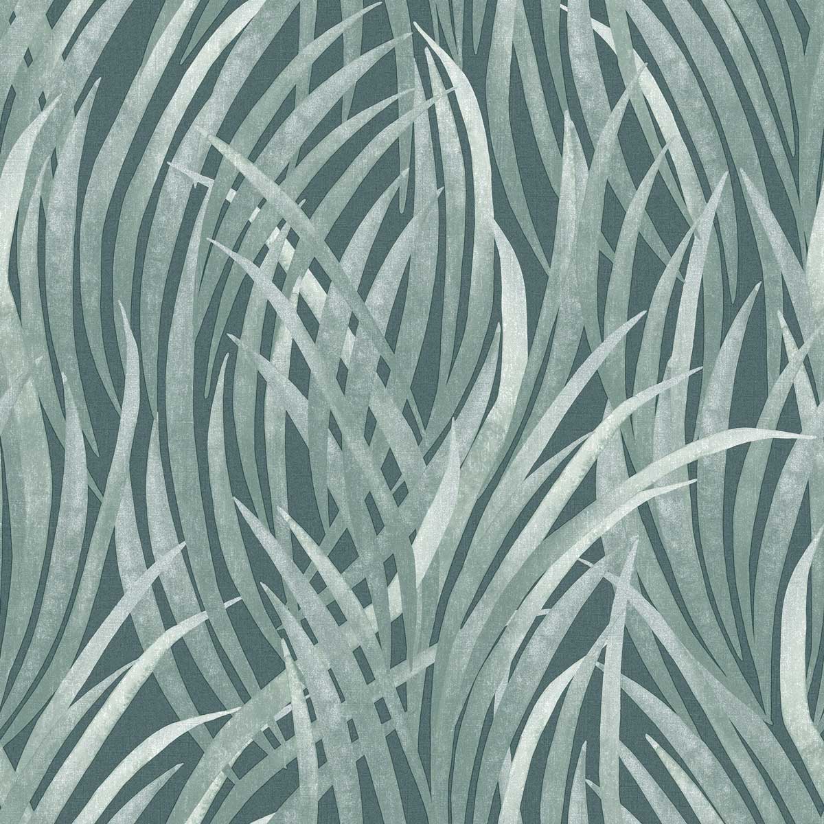 Adelia Tall Grass Wallpaper - Dark Green pattern