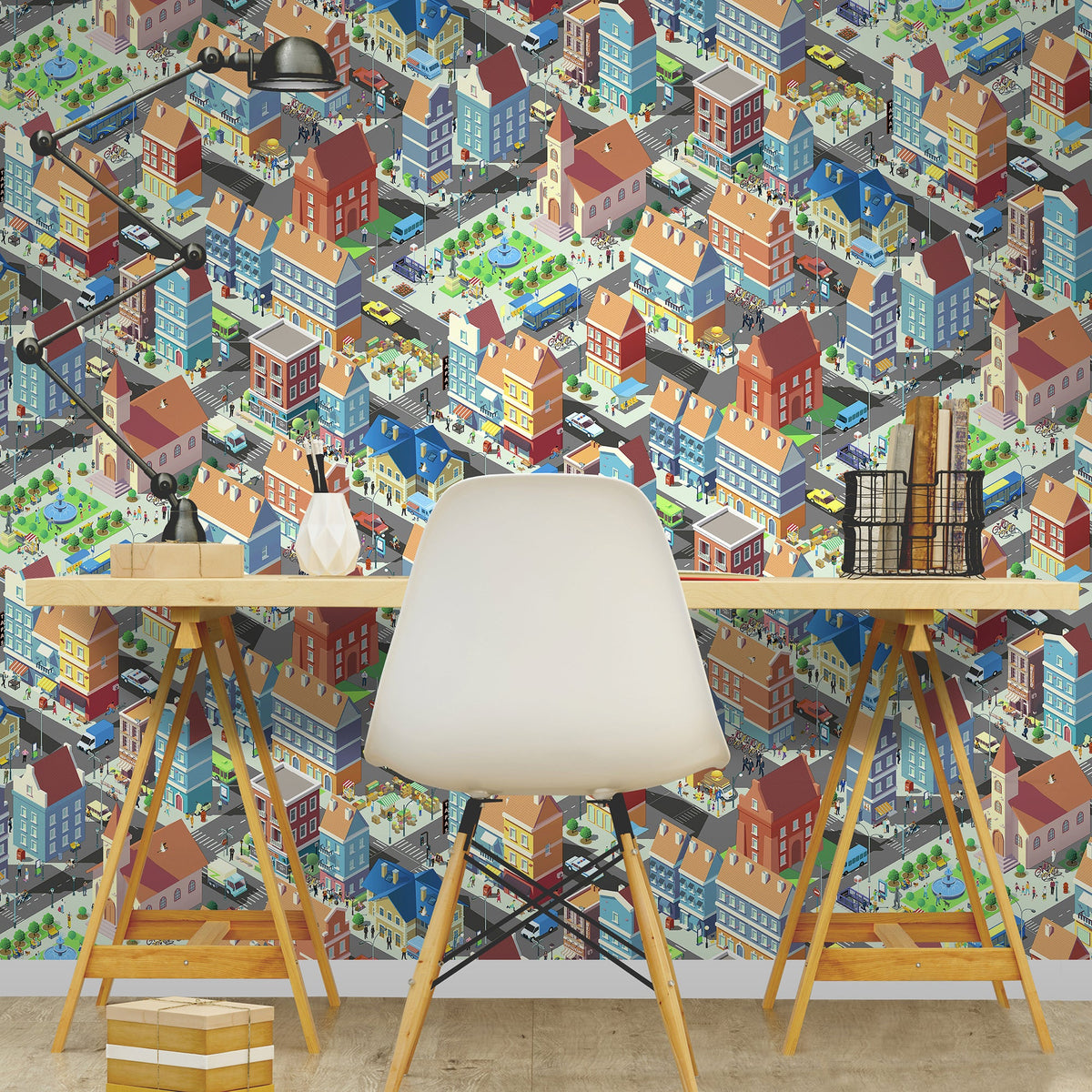 Notting Hill Wallpaper - Red room view