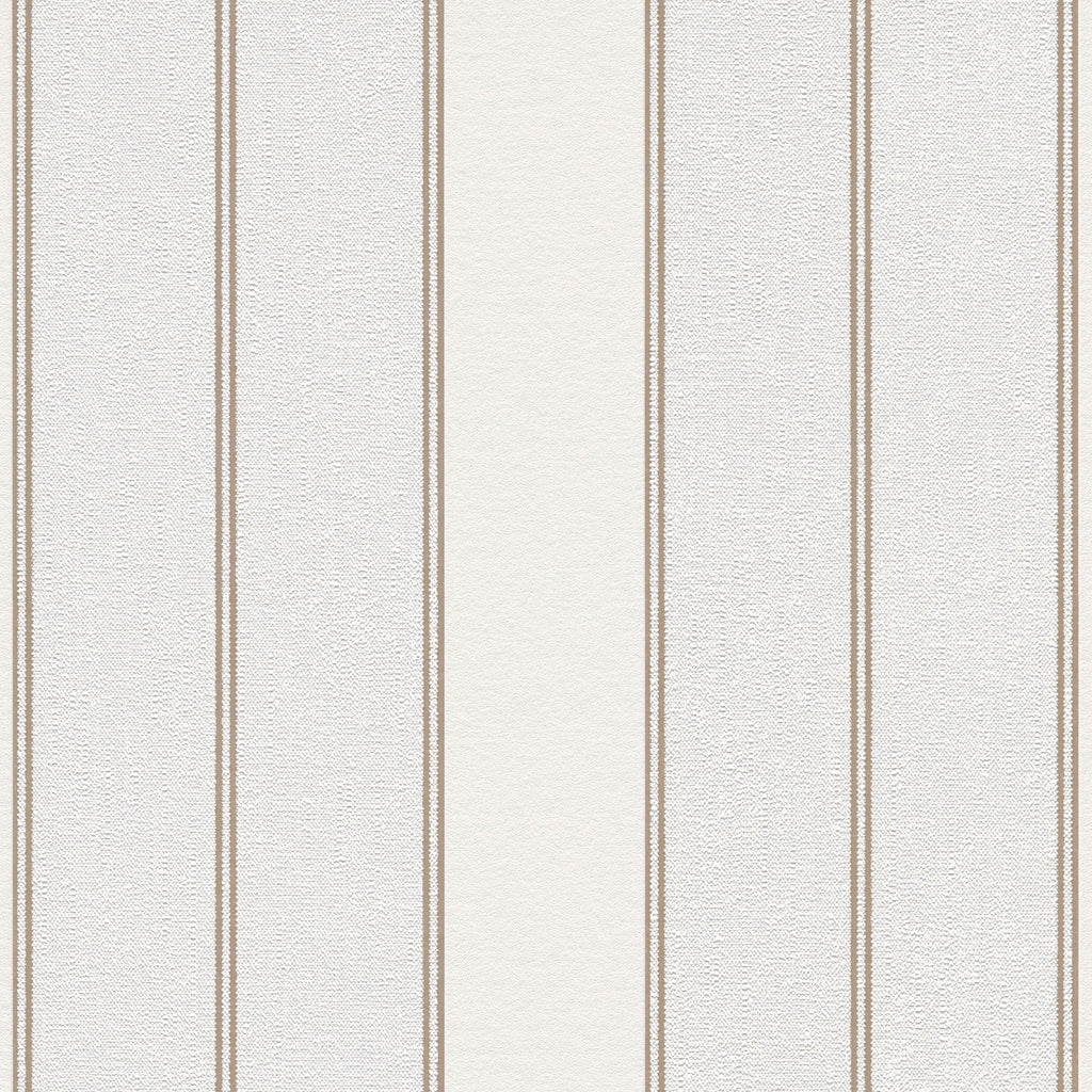 Sculpted Panel Stripe Wallpaper - Beige pattern