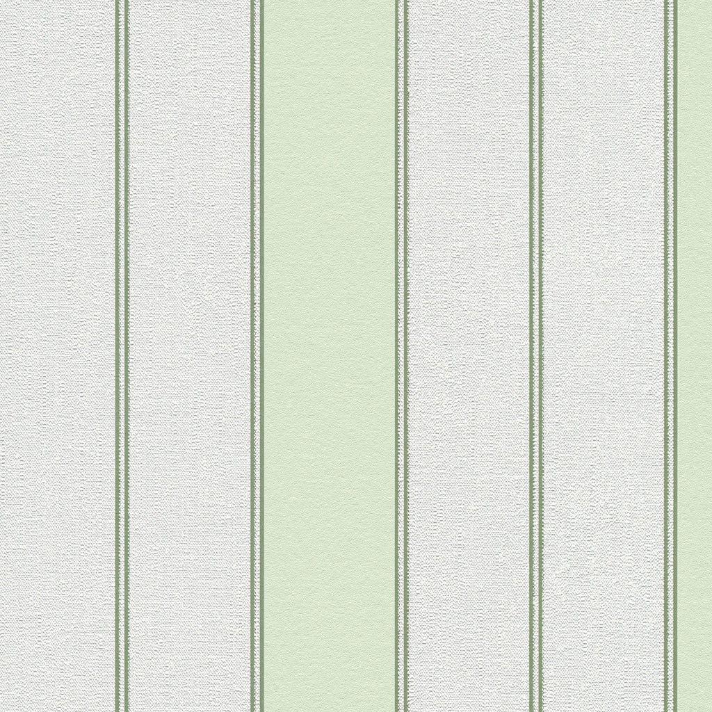 Sculpted Panel Stripe Wallpaper - Green pattern
