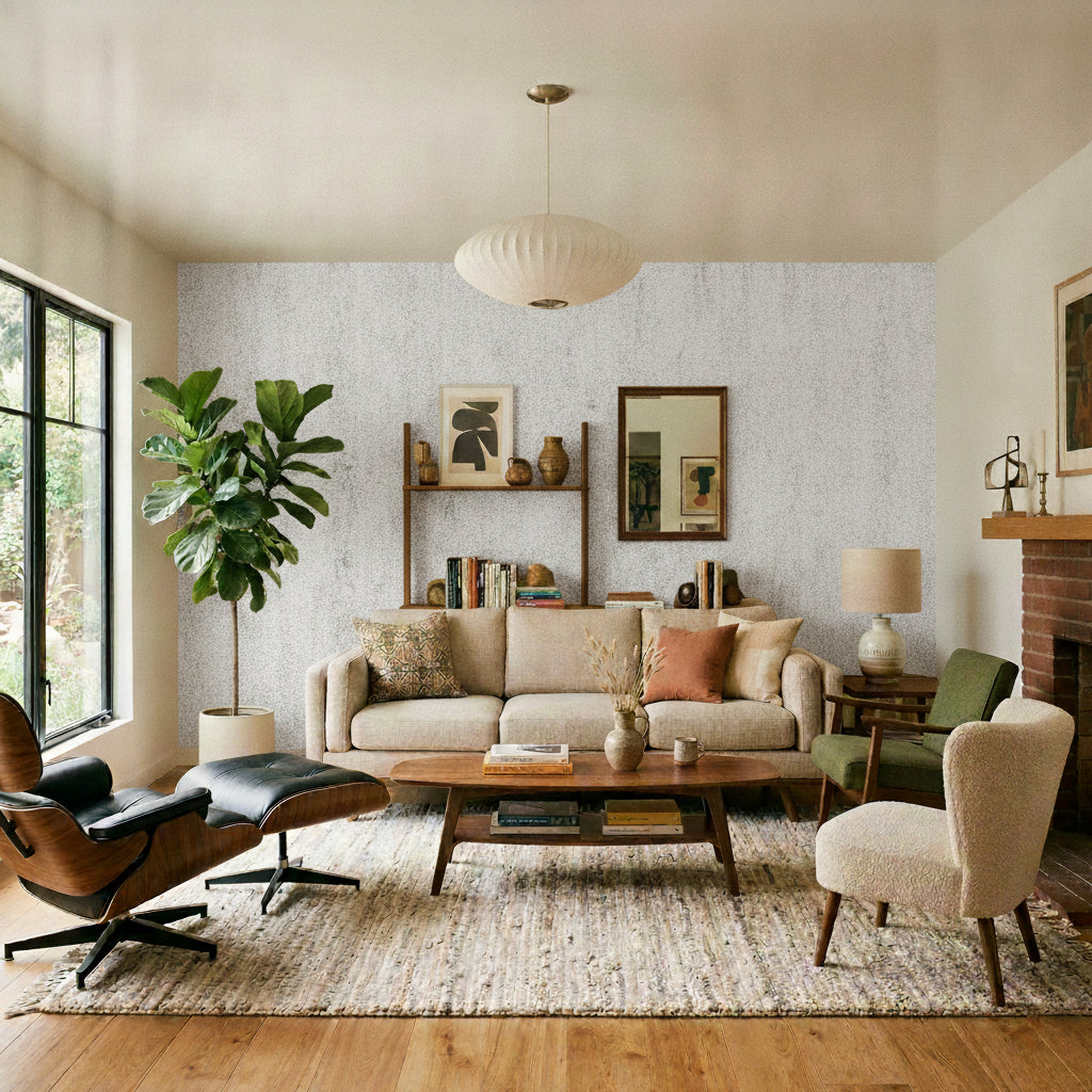 Venetian Stucco Wallpaper - Ochre room view
