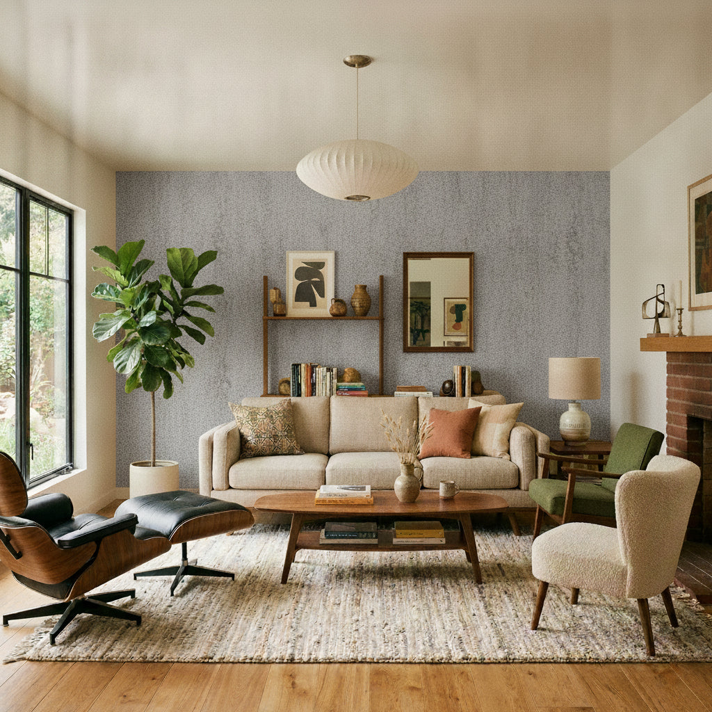 Venetian Stucco Wallpaper - Imperial Brown room view