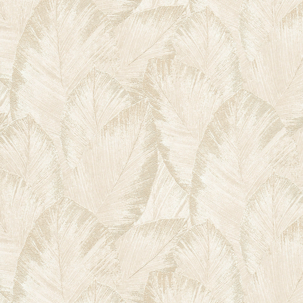 Etched Palm Canopy Wallpaper - Carob Brown pattern