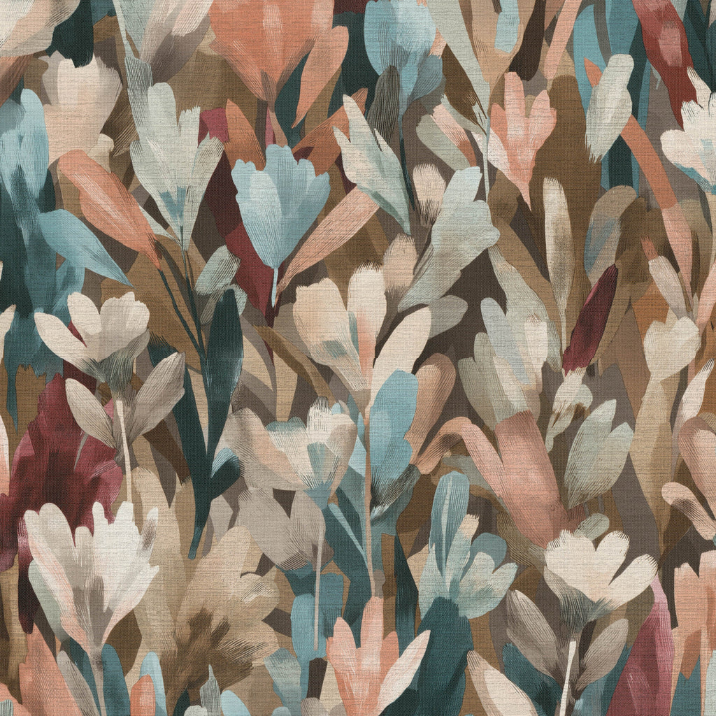 Sylvan Blooms Wallpaper - Brown pattern