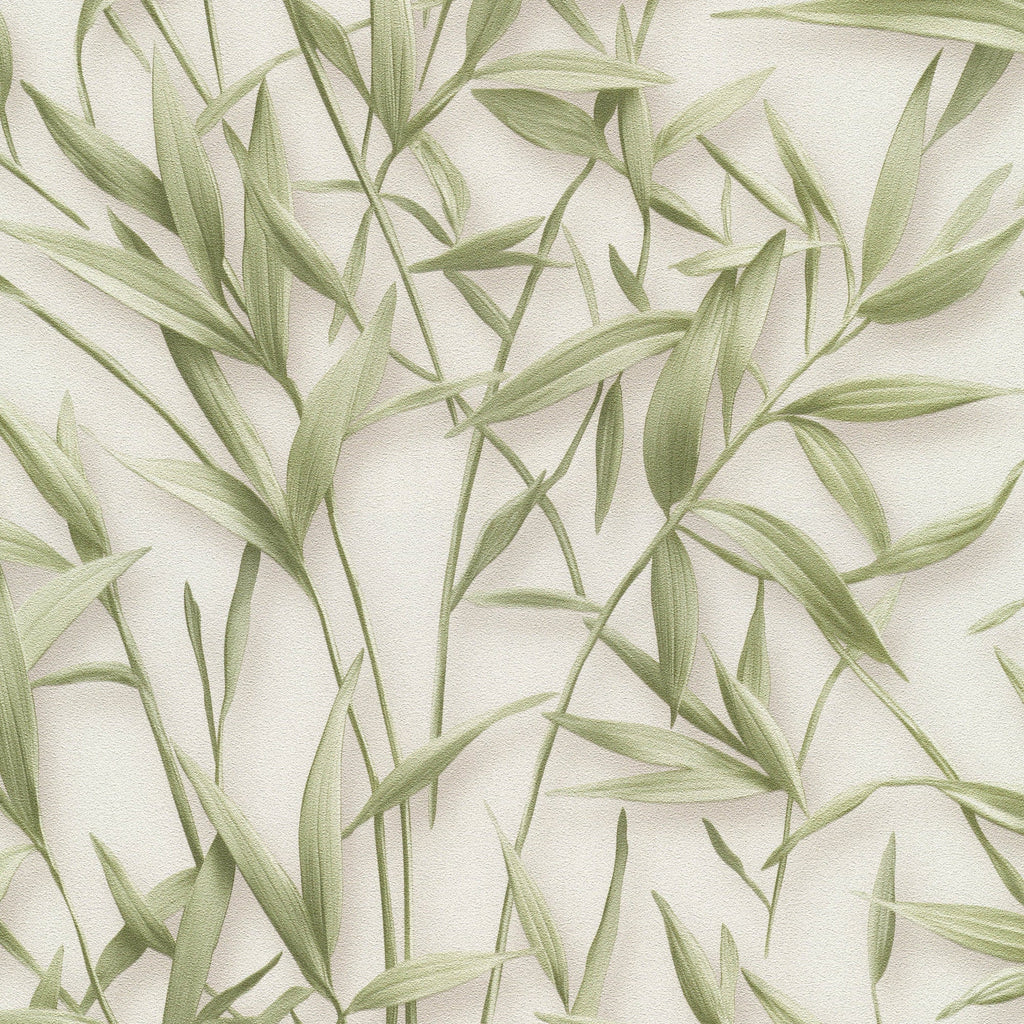 Sylvan Bamboo Fronds Wallpaper - Green pattern