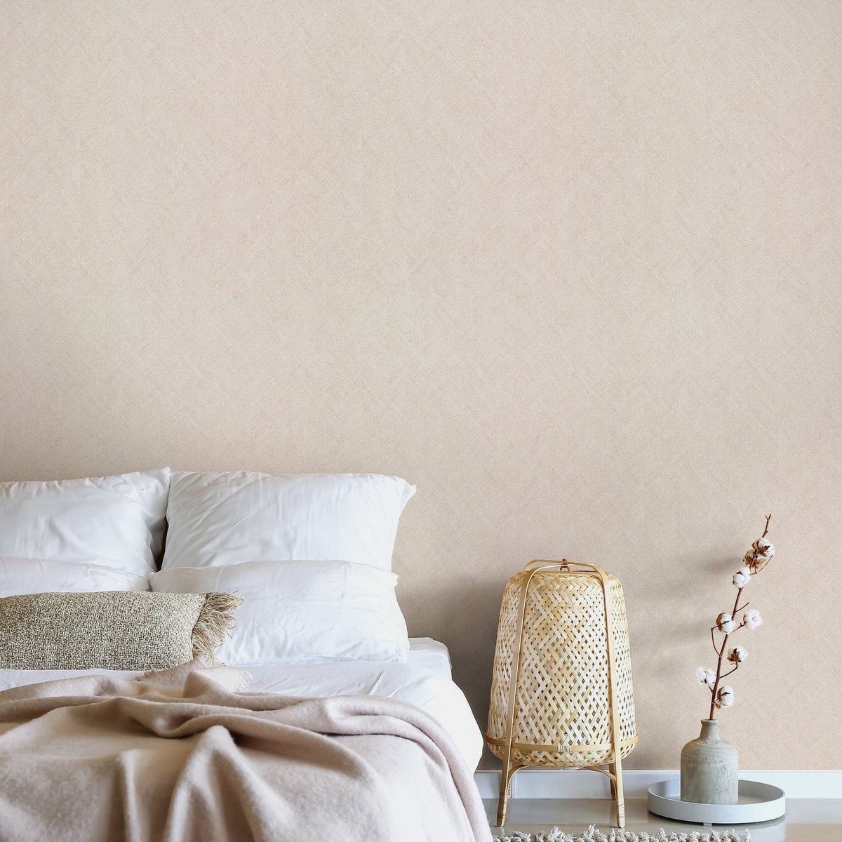 Rythmic Chevron Stripe Wallpaper - Pink room view