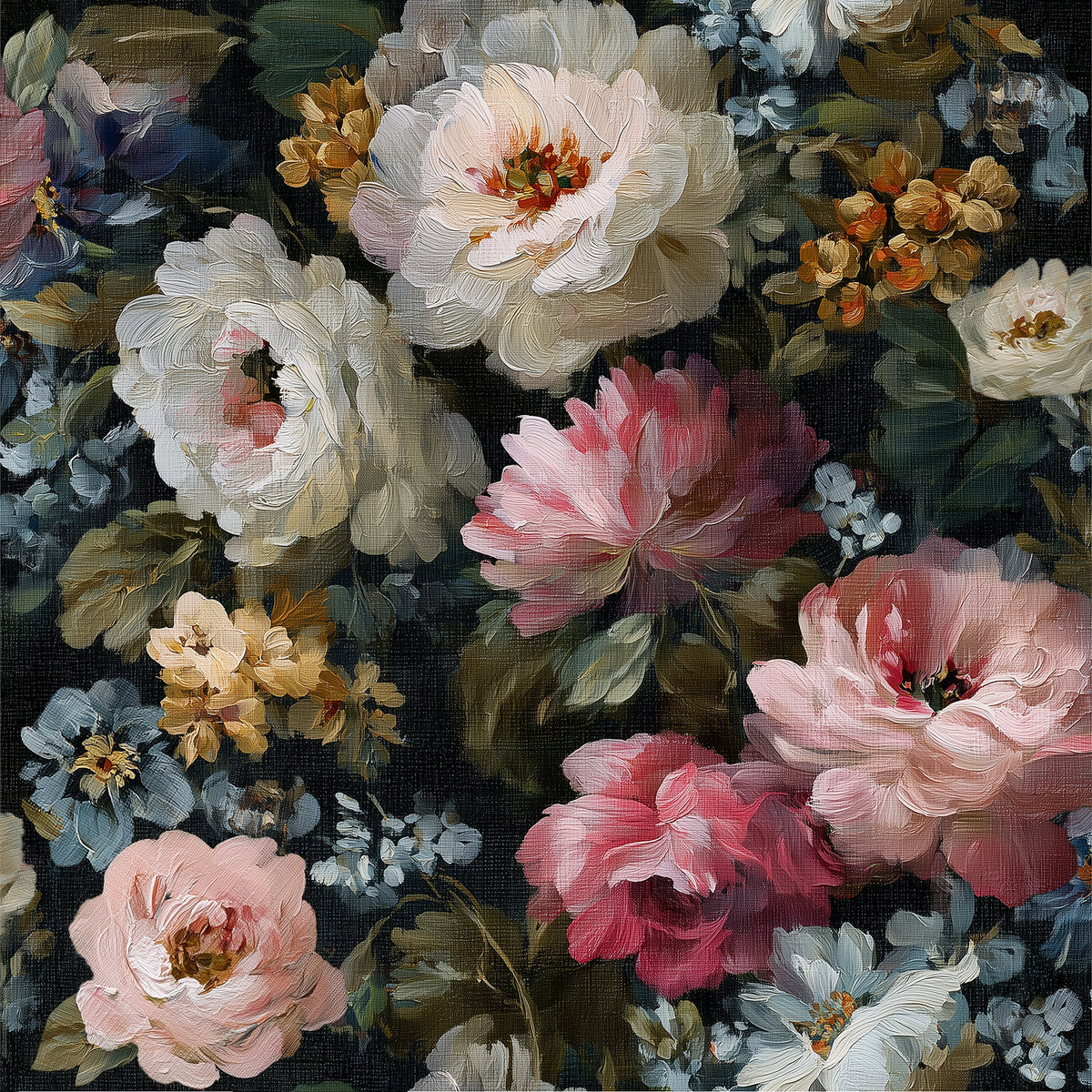 Floral Painting Peel & Stick Wallpaper - Multicolor Pink pattern