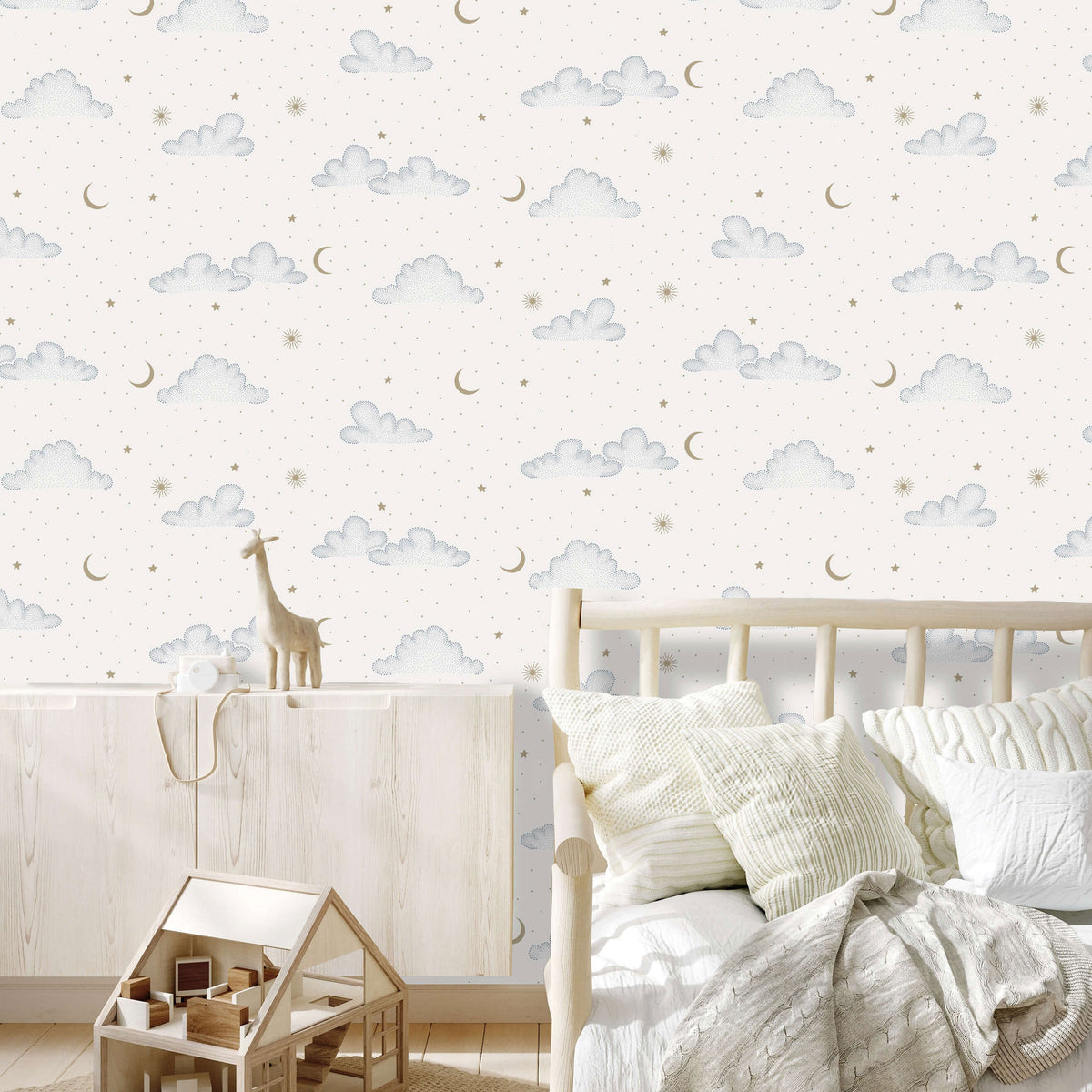 Moonlit Mist Wallpaper Wallpaper - White room view