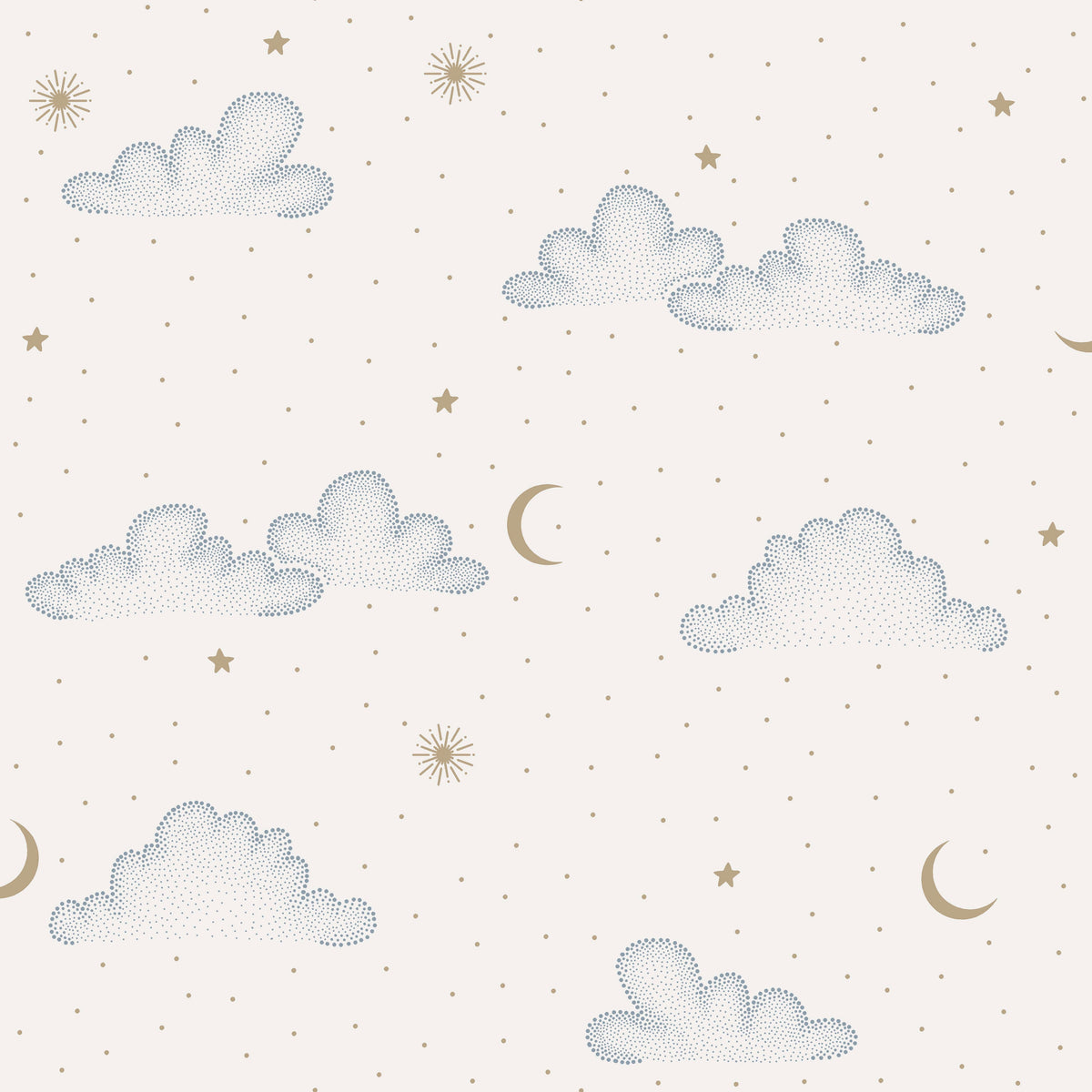 Moonlit Mist Wallpaper Wallpaper - White pattern