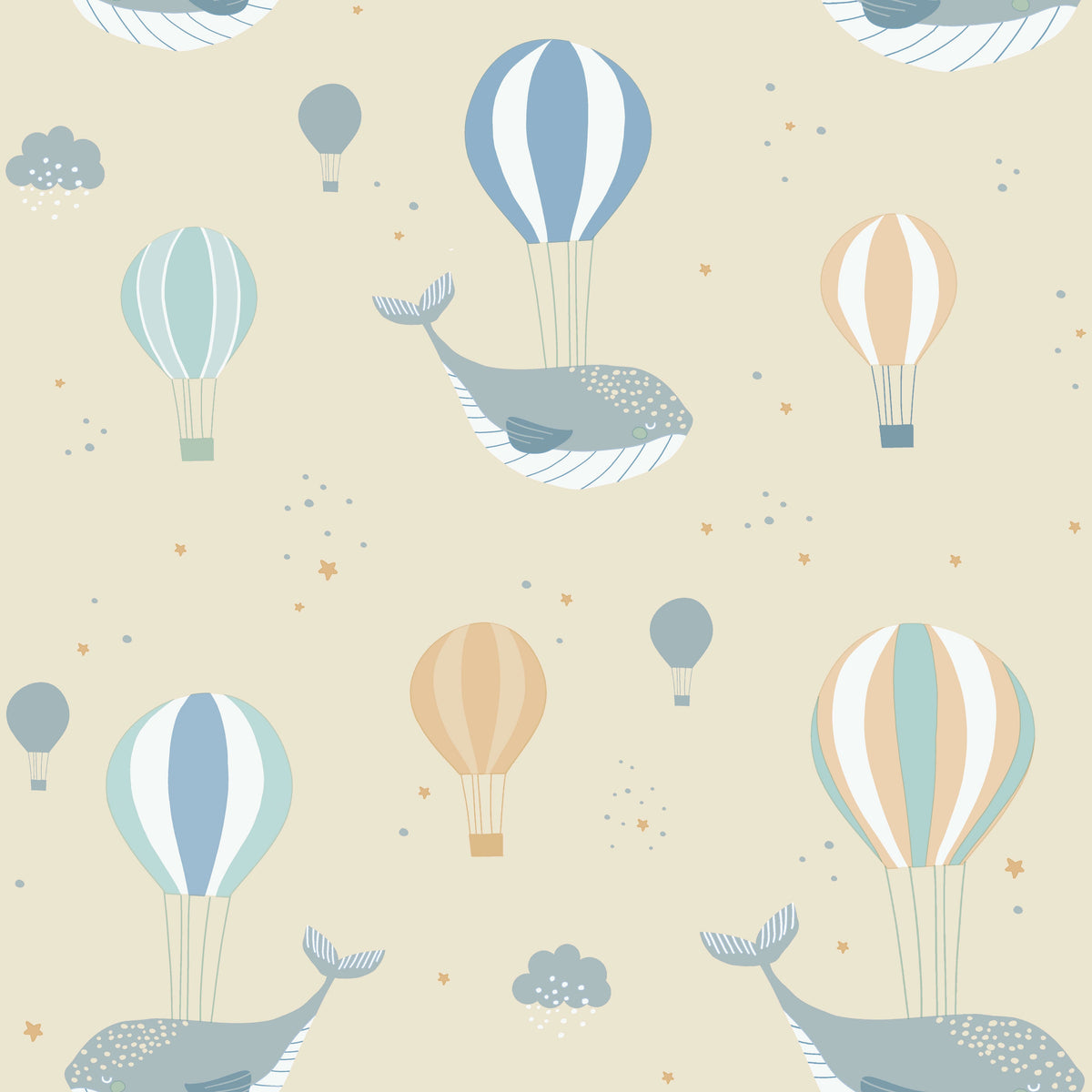 Celestial Sea Wallpaper - Yellow pattern
