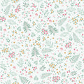 Bramble and Bloom Wallpaper - Pink pattern