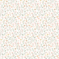 Blushed Meadow Wallpaper - Pink Pastel pattern