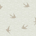 Sparrow Silhouettes Wallpaper - Green pattern