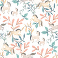 Enchanted Unicorns Wallpaper - Green pattern