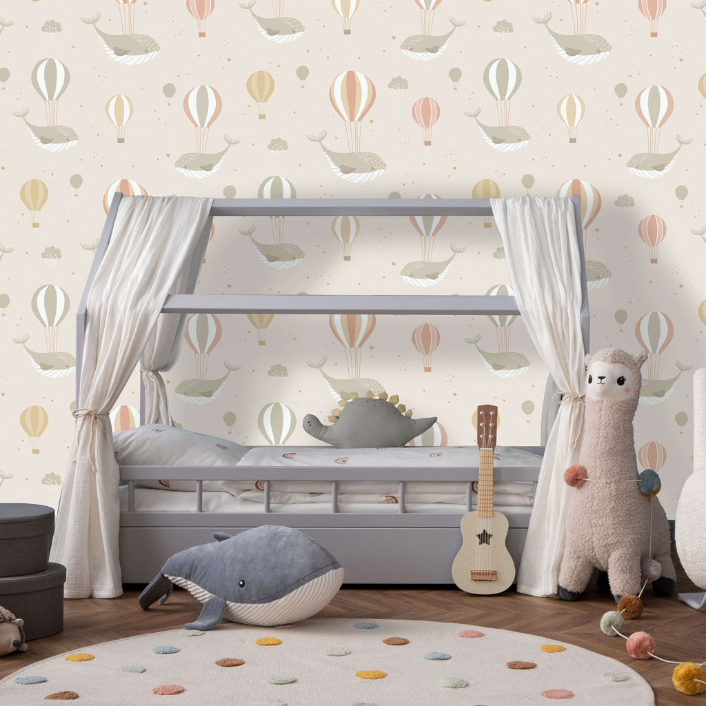 Celestial Sea Wallpaper - Beige room view