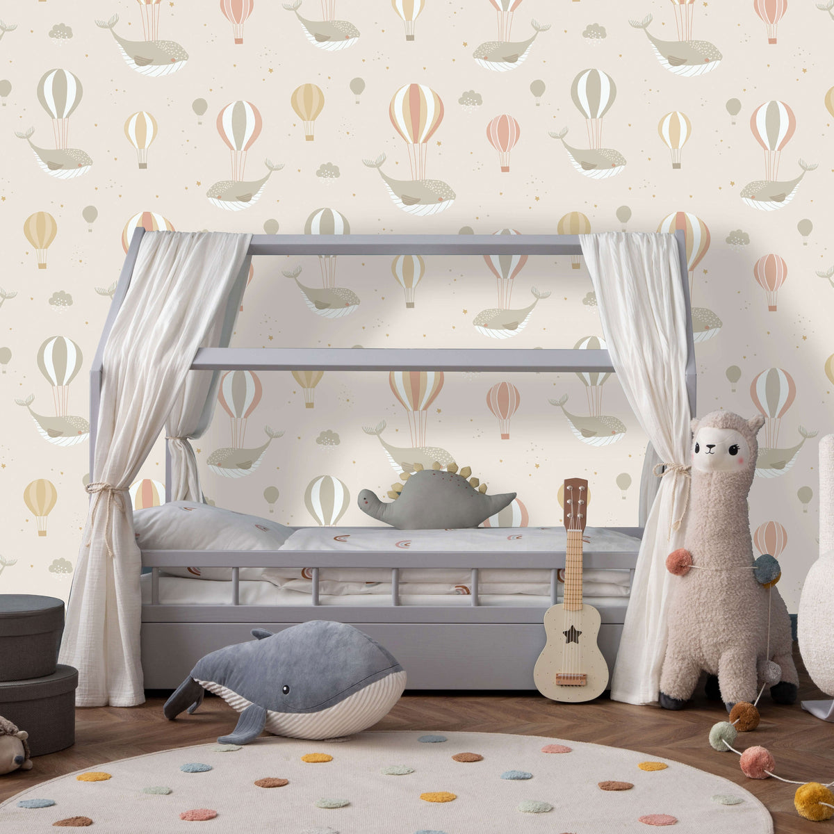 Celestial Sea Wallpaper - Beige room view