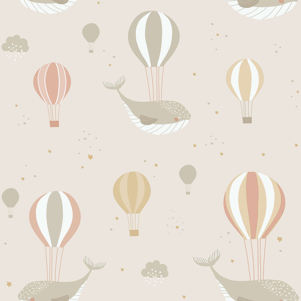 Celestial Sea Wallpaper - Beige pattern