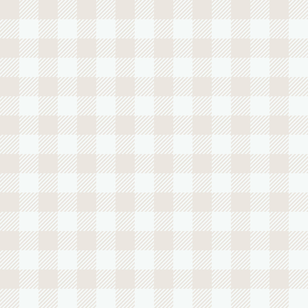 Heritage Gingham Wallpaper - Beige pattern