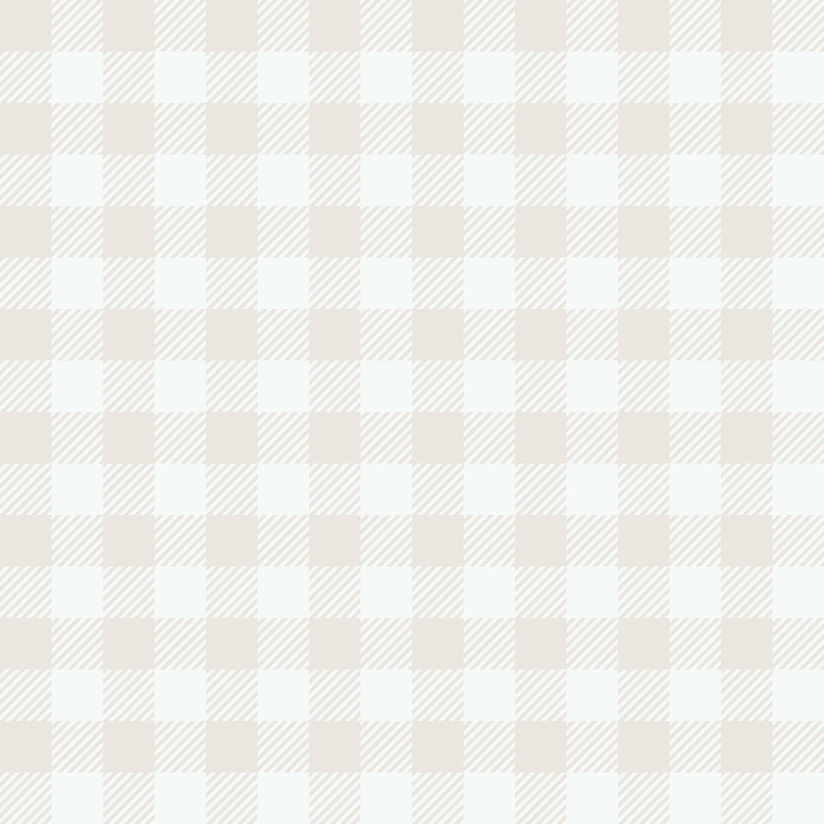 Heritage Gingham Wallpaper - Beige pattern