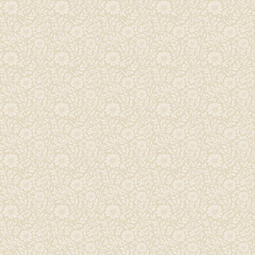 Heritage Floral Wallpaper - Beige pattern