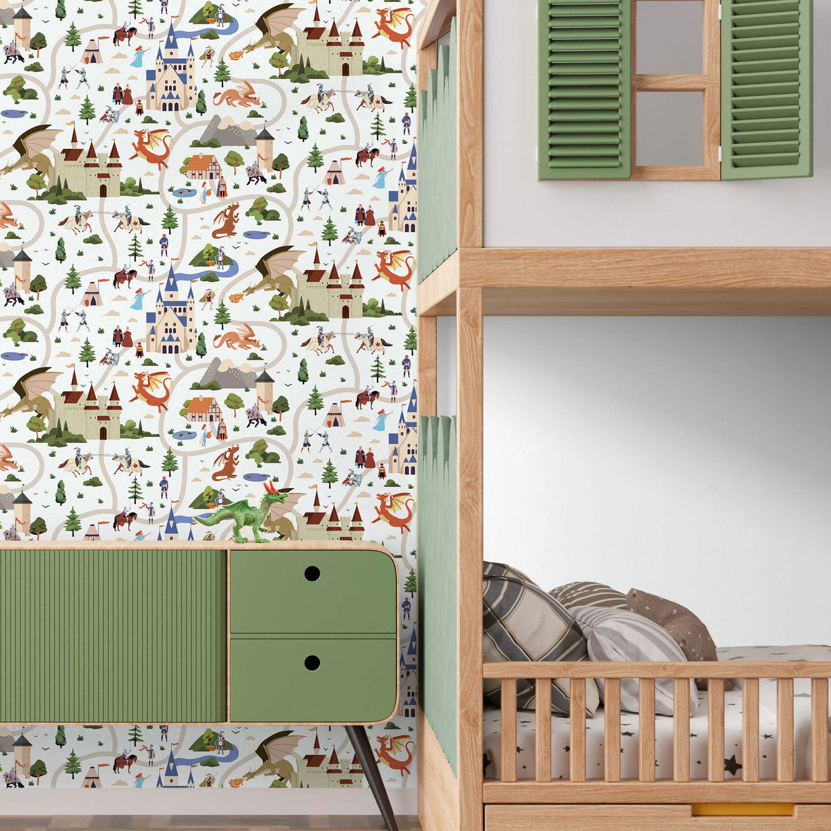 Knights Adventures Wallpaper - Multicolor room view