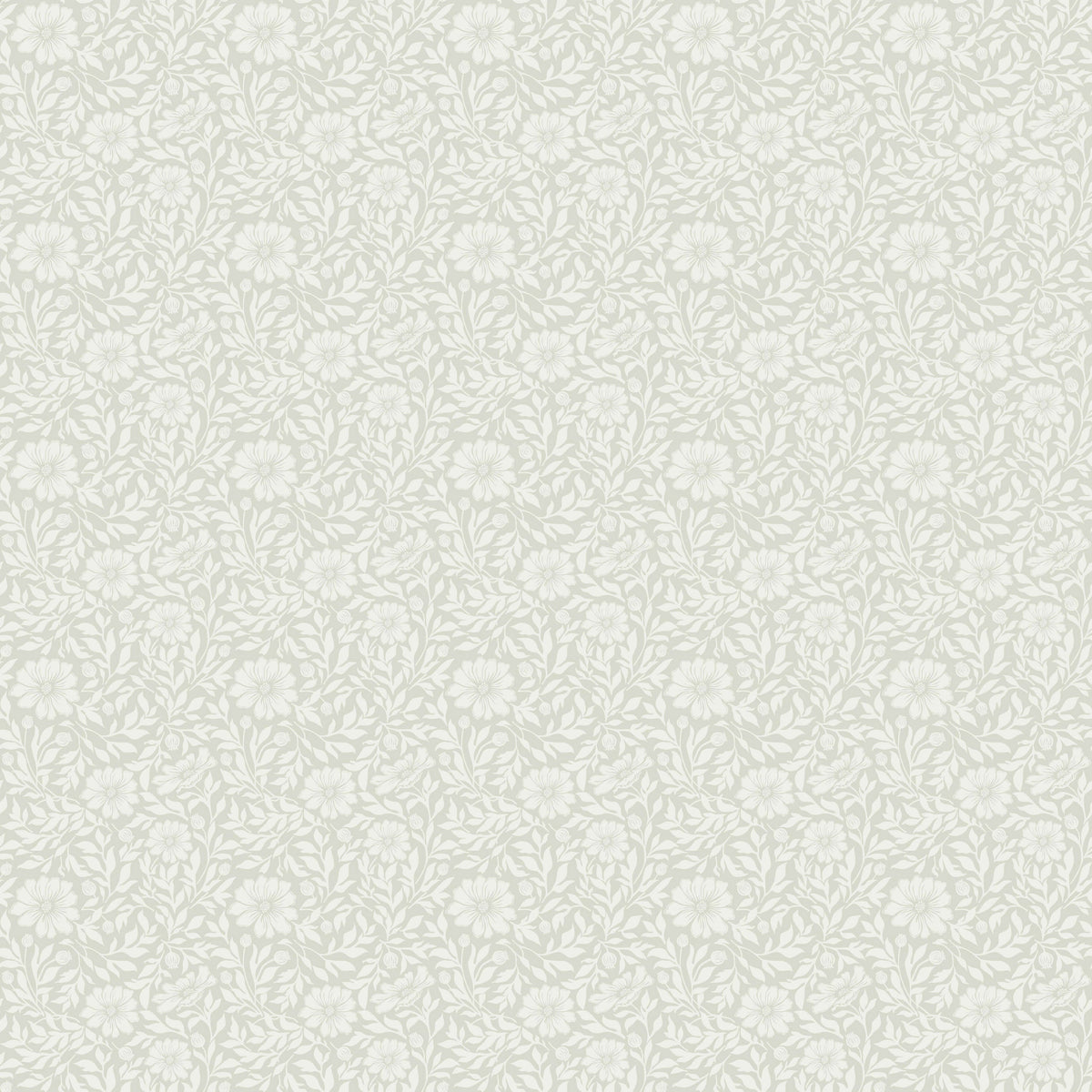 Heritage Floral Wallpaper - Green pattern