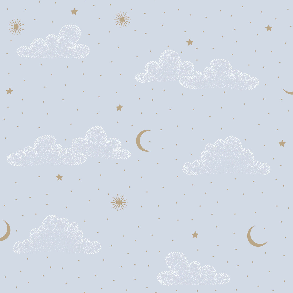 Moonlit Mist Wallpaper Wallpaper - Blue pattern
