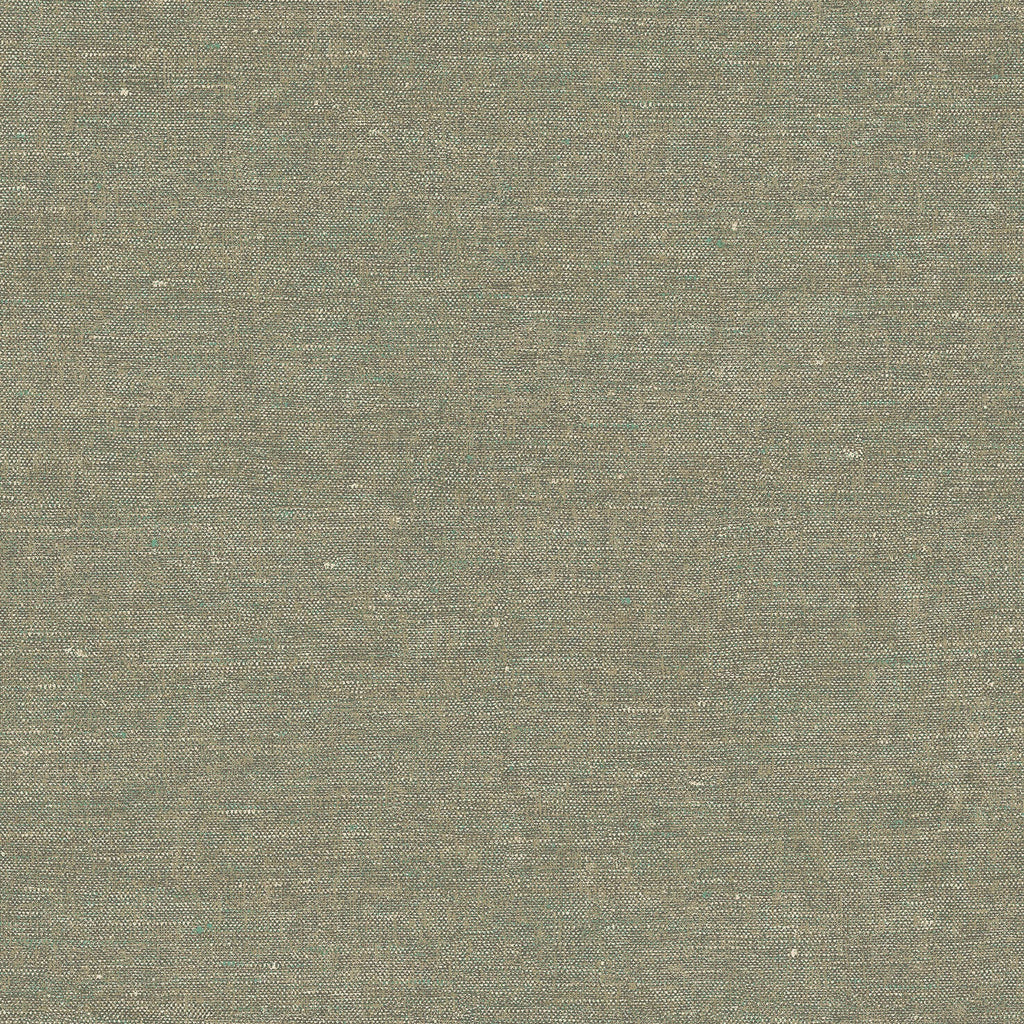 Faux Hemp Texture Wallpaper - Oil Green pattern