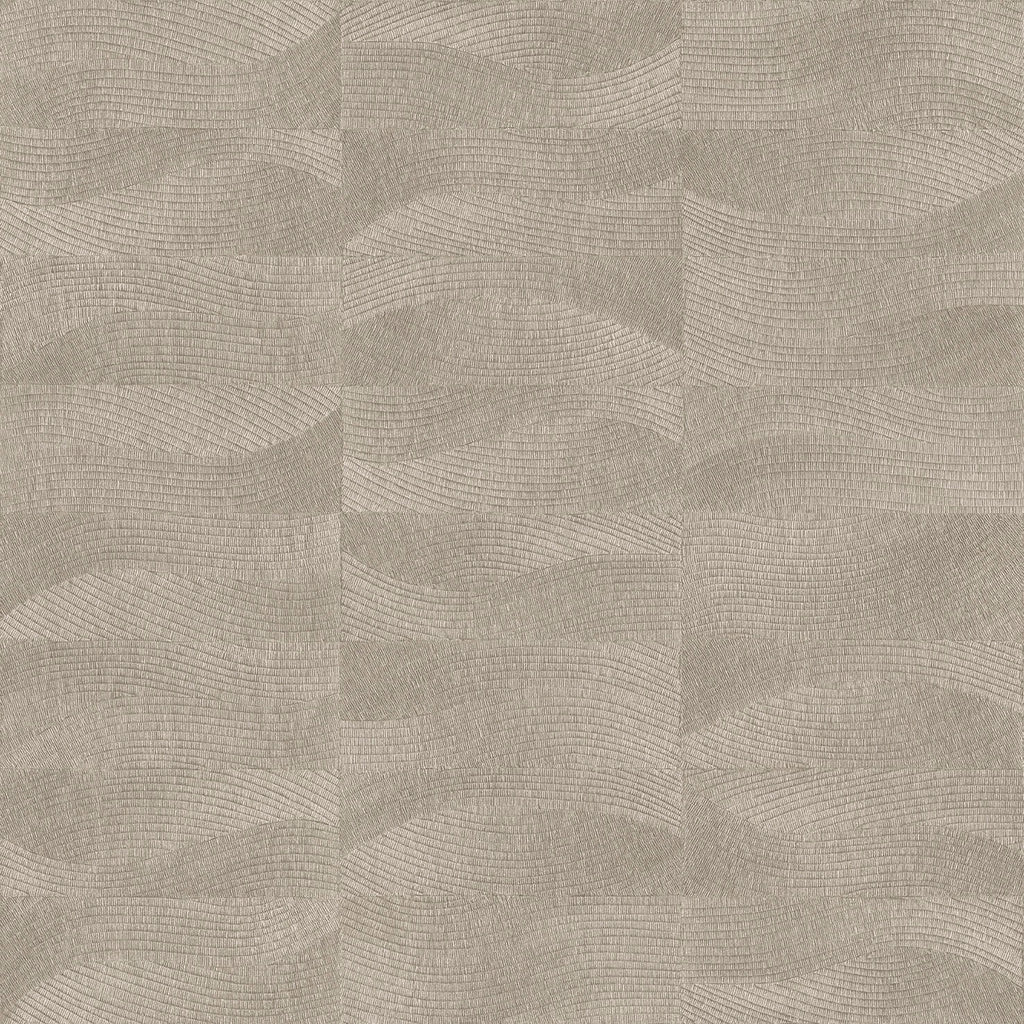 Terra Tide Geo Texture Wallpaper - Warm Grey pattern