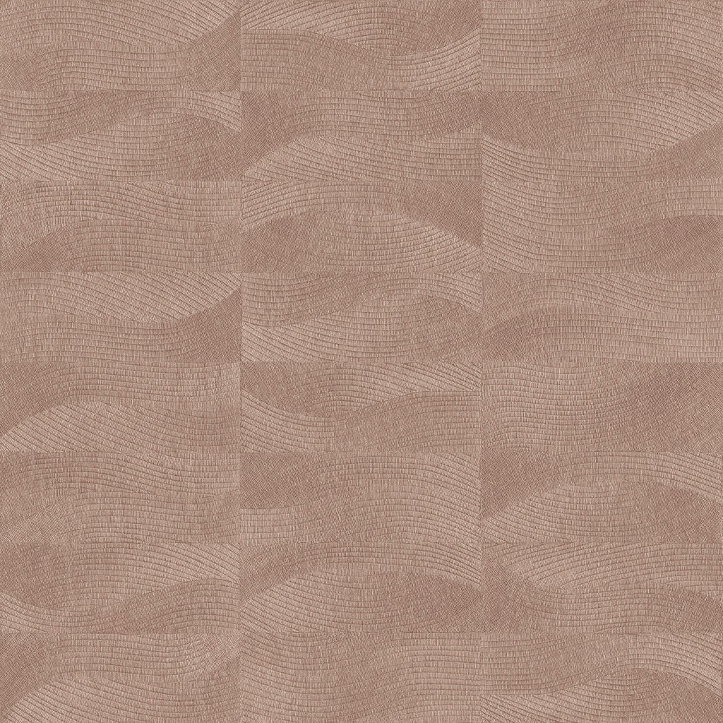 Terra Tide Geo Texture Wallpaper - Cedar Wood pattern