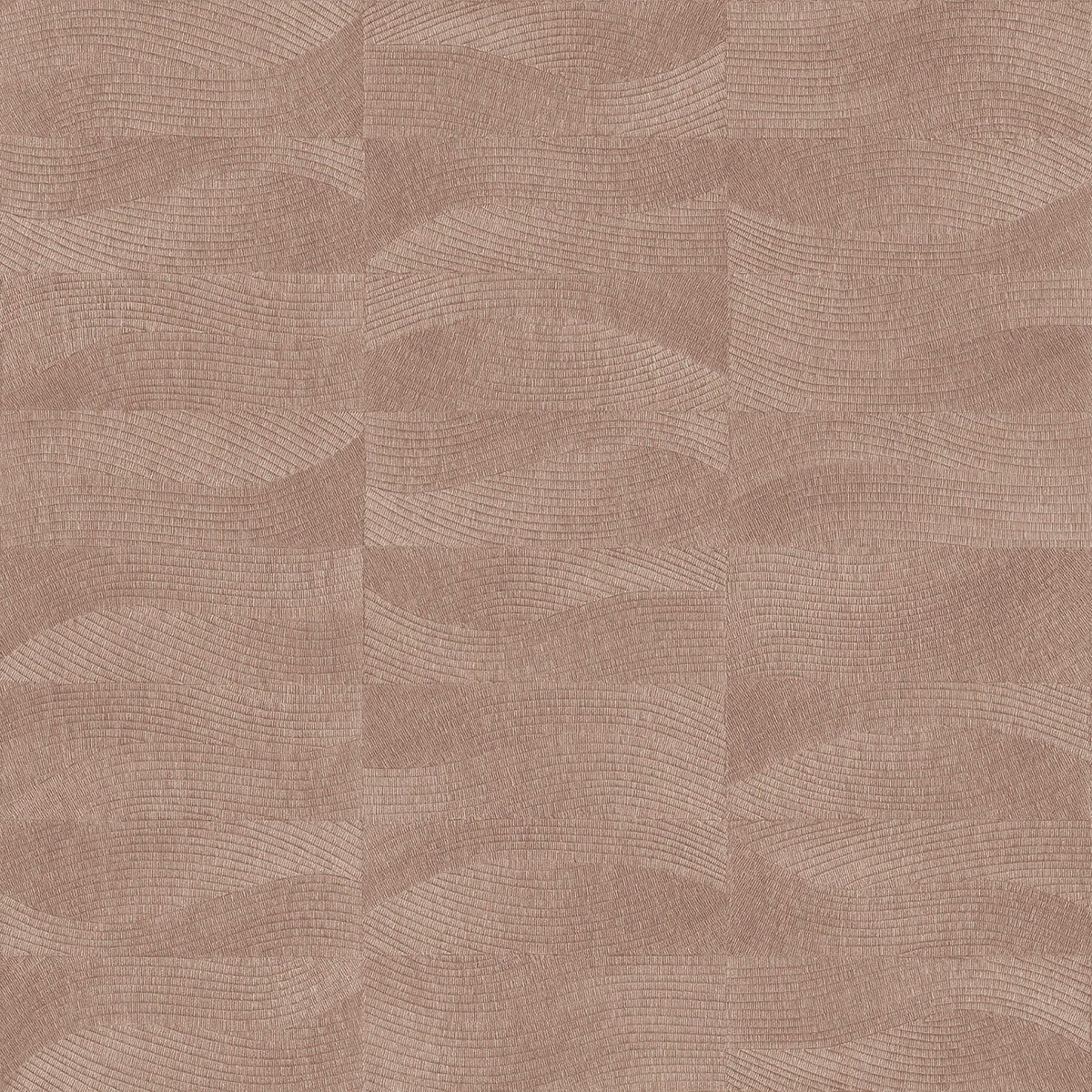Terra Tide Geo Texture Wallpaper - Cedar Wood pattern