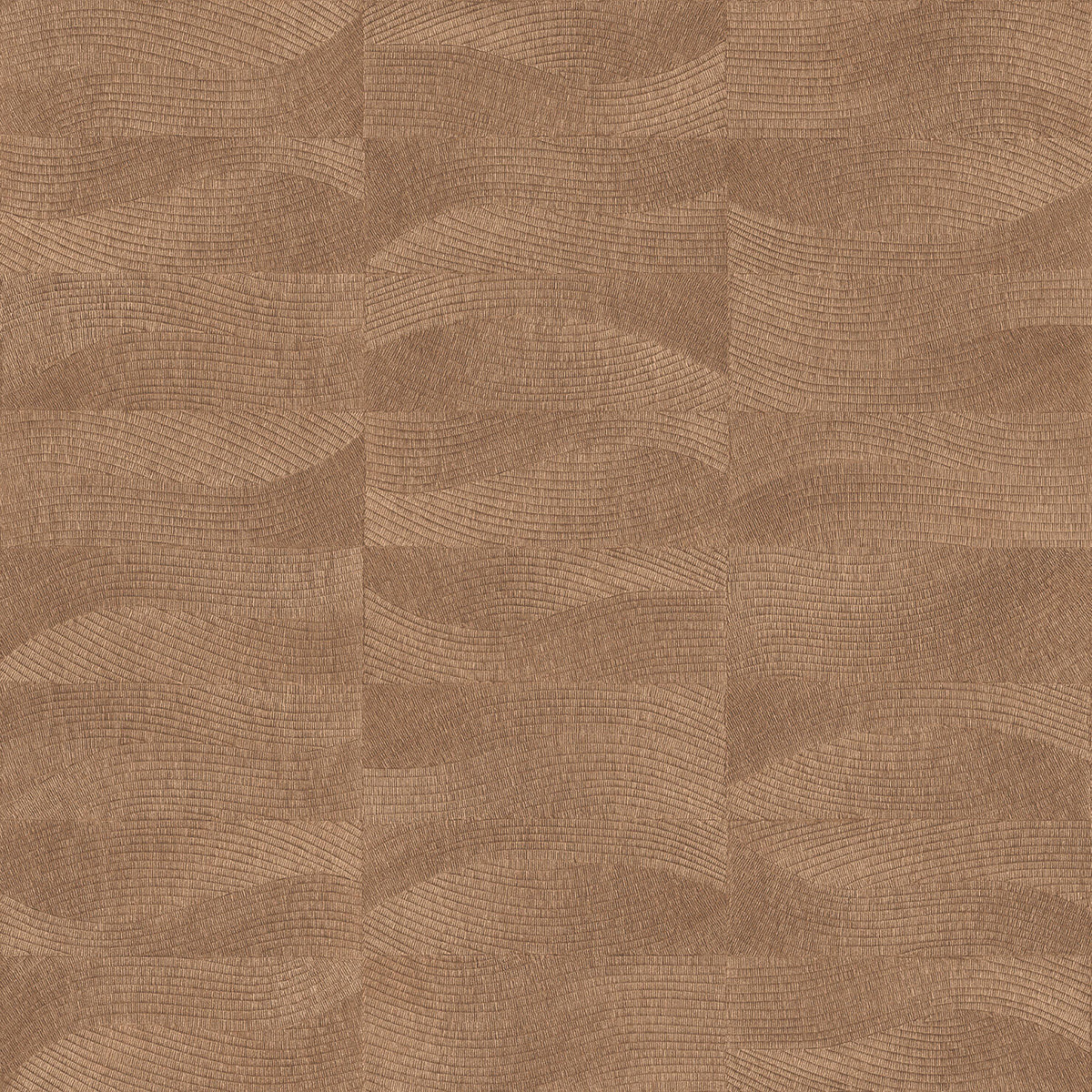 Terra Tide Geo Texture Wallpaper - Imperial Brown pattern