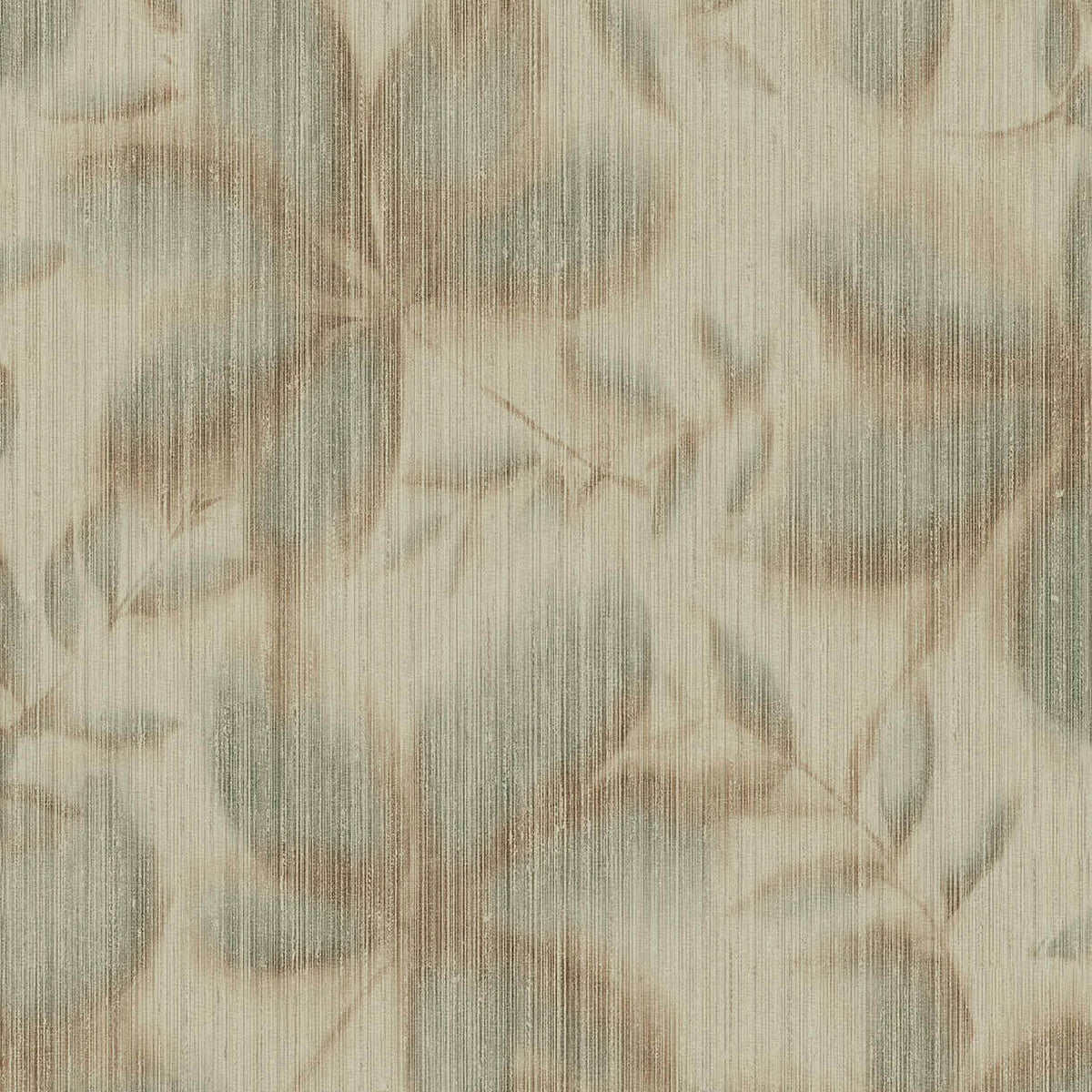 Vellum Leaf Wallpaper - Oil Green pattern