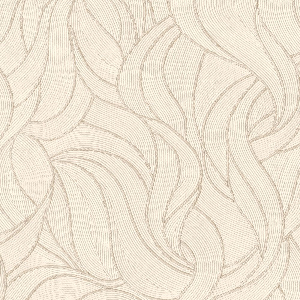 Woven Drift Wallpaper - White pattern