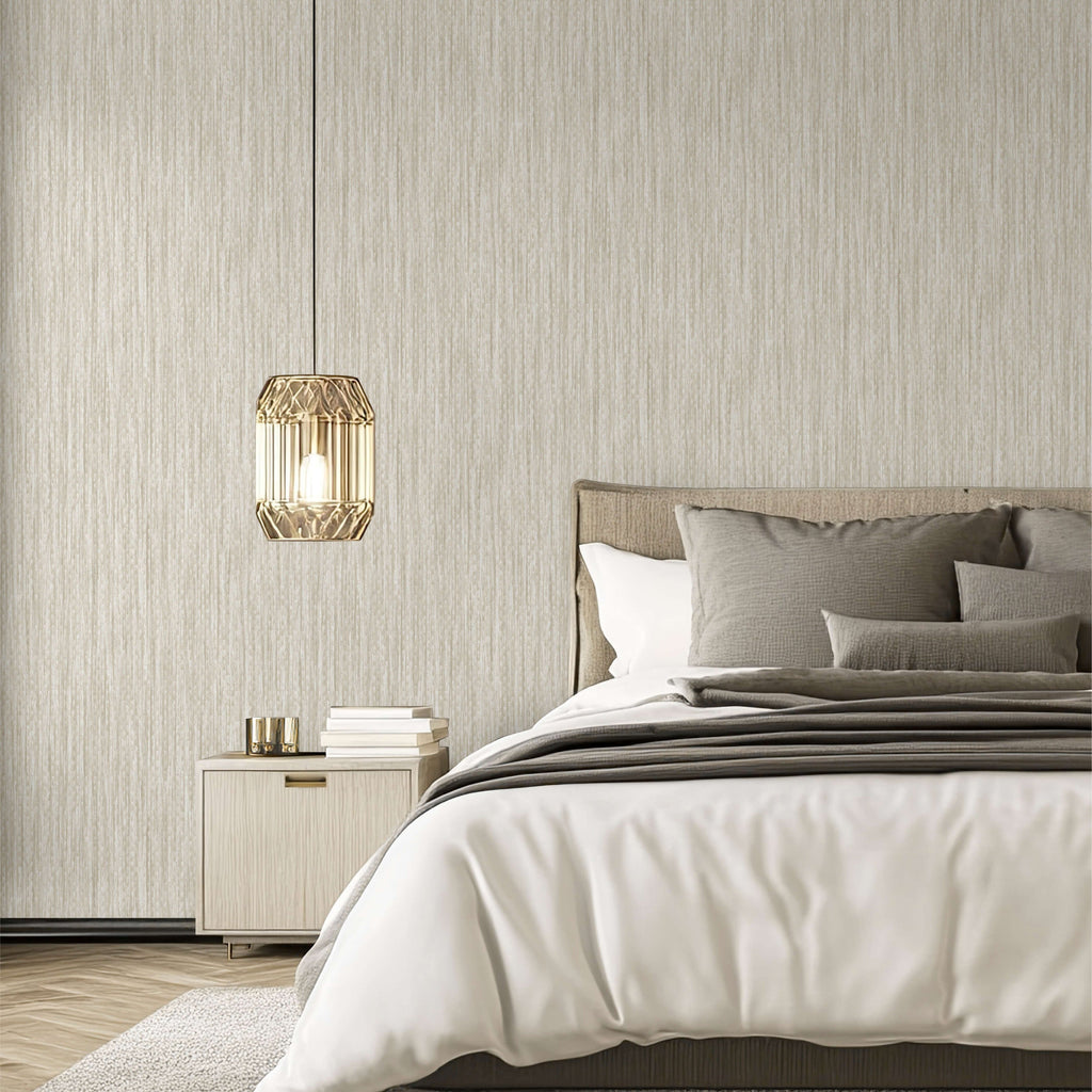 Artisan Reed Texture Wallpaper - Cream room view