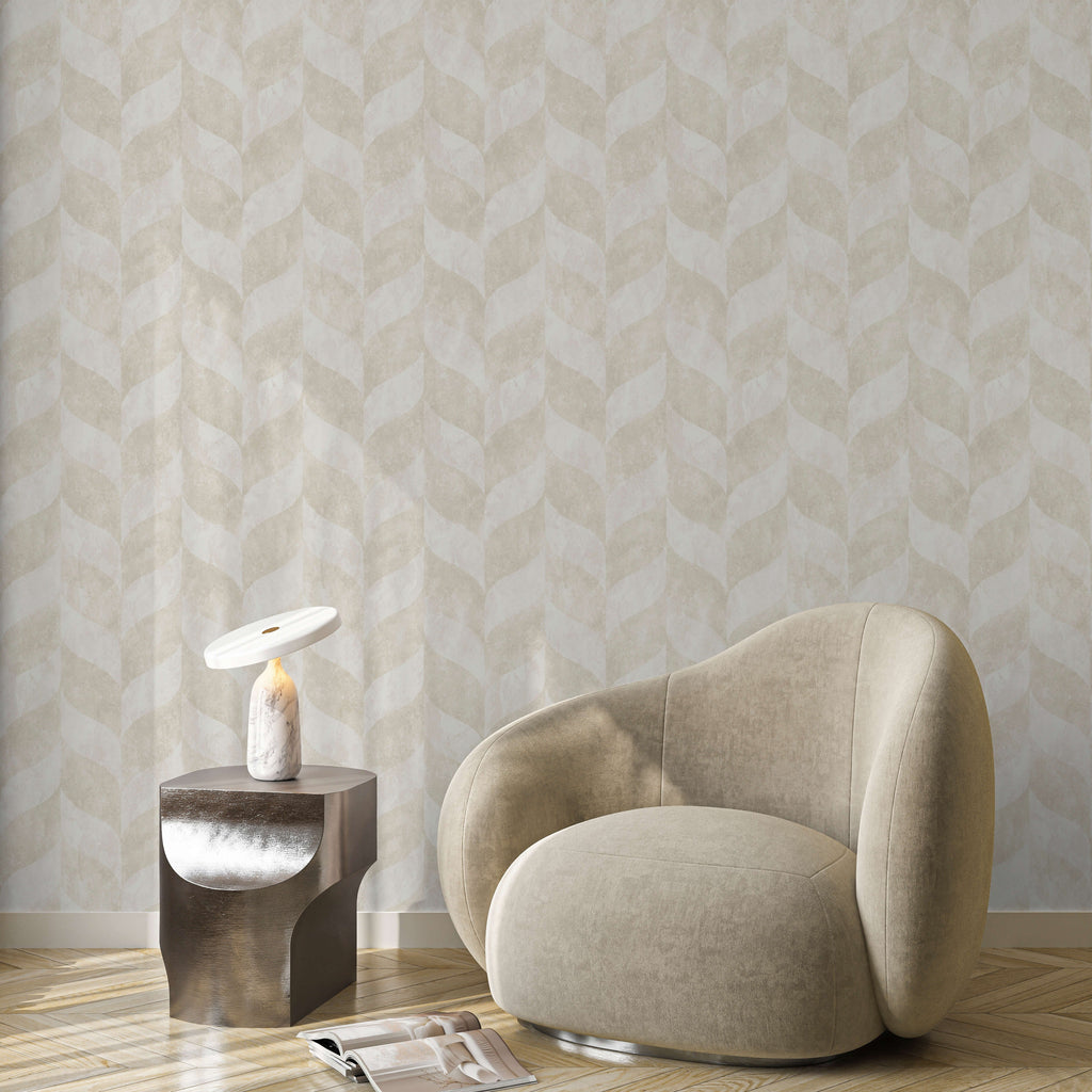 Harlow Geo Wallpaper - White room view