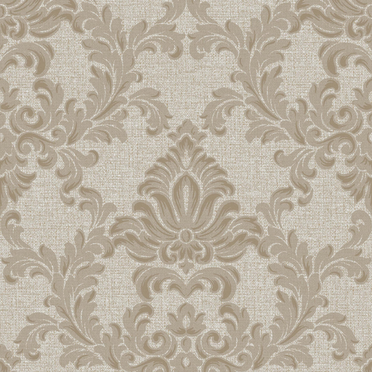 Venezia Damask Wallpaper - Beige pattern