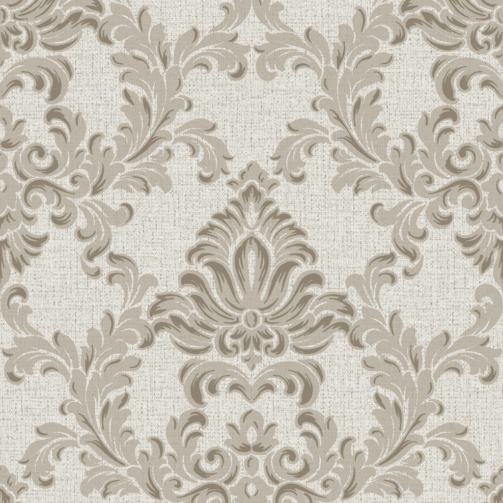 Venezia Damask Wallpaper - Grey pattern