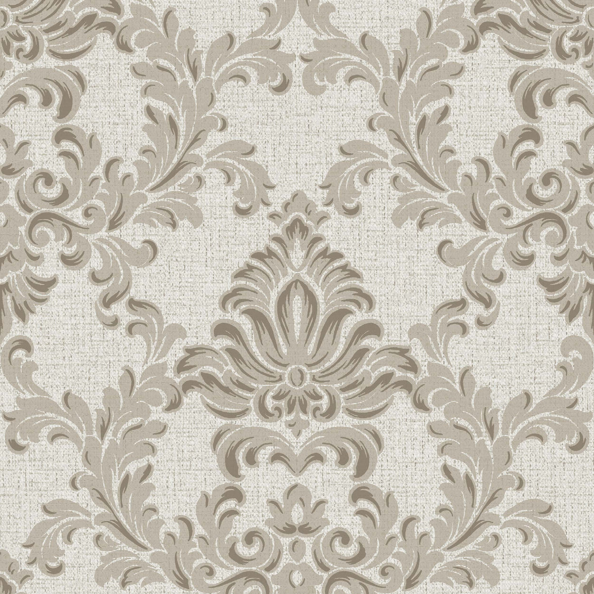 Venezia Damask Wallpaper - Grey pattern
