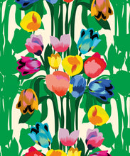 Load image into Gallery viewer, Tulips Wallpaper • Colorful Floral Wallpaper • Swatch