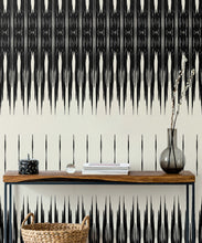Load image into Gallery viewer, Ikat Wallpaper • Black &amp; White Wallpaper • Kitty McCall • Insitu