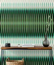 Load image into Gallery viewer, Ikat Wallpaper • Green Wallpaper • Kitty McCall • Insitu