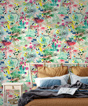 Load image into Gallery viewer, Encinitas Wallpaper • Colorful Floral Wallpaper • Insitu