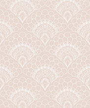 Load image into Gallery viewer, Retro Peacock Wallpaper • Art Deco • Beige • Swatch