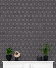 Load image into Gallery viewer, Retro Pop Wallpaper • Geometric • Dark Grey • Insitu