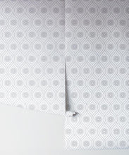Load image into Gallery viewer, Retro Pop Wallpaper • Geometric • Grey Reverse • Rolls